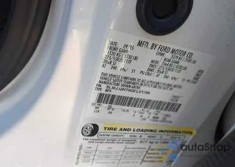 2016 Lincoln Navigator Select из США, поврежденный, VIN 5LMJJ2HT9GEL01786